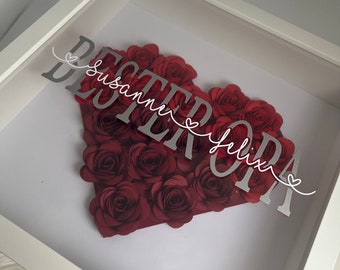 3D roses picture frame Best Grandpa Birthday / individual / with LED possible