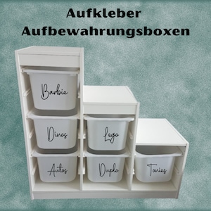 Trofast Aufkleber I Ordnungsboxen Aufkleber I Ordnung im Kinderzimmer I Montessori (5x12cm)