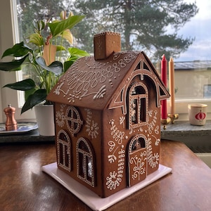 Snickarglädjen (Le) - Peperkoekhuissjabloon voor briefpapier (Noord-Amerikaans standaardpapierformaat)
