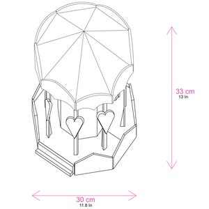 The Carousel A4 Gingerbread house template for A4 paper Europe and Australia standard size paper image 6