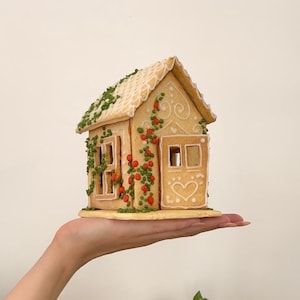 La casa pequeña (A4) - Plantilla de casa de jengibre para papel A4 (papel de tamaño estándar de Europa y Australia)