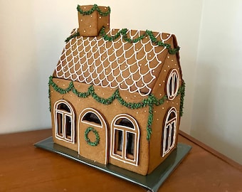 The cottage (A4) - Gingerbread house template for A4 paper (Europe and Australia standard size paper)