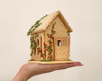 The tiny house (Le) - Gingerbread house template for Letter paper (North America standard size paper)