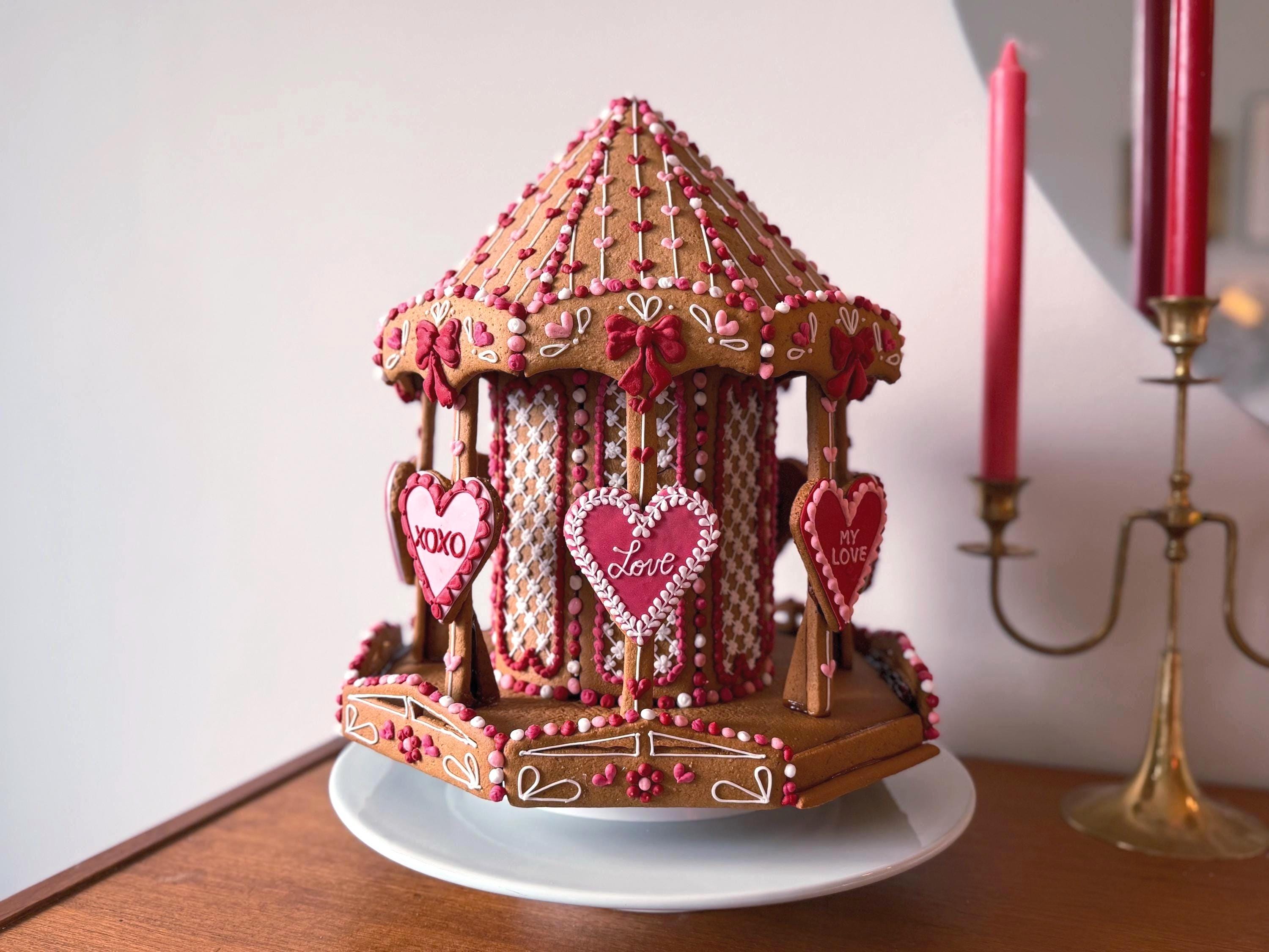 The Carousel - Gingerbread House Template - Etsy