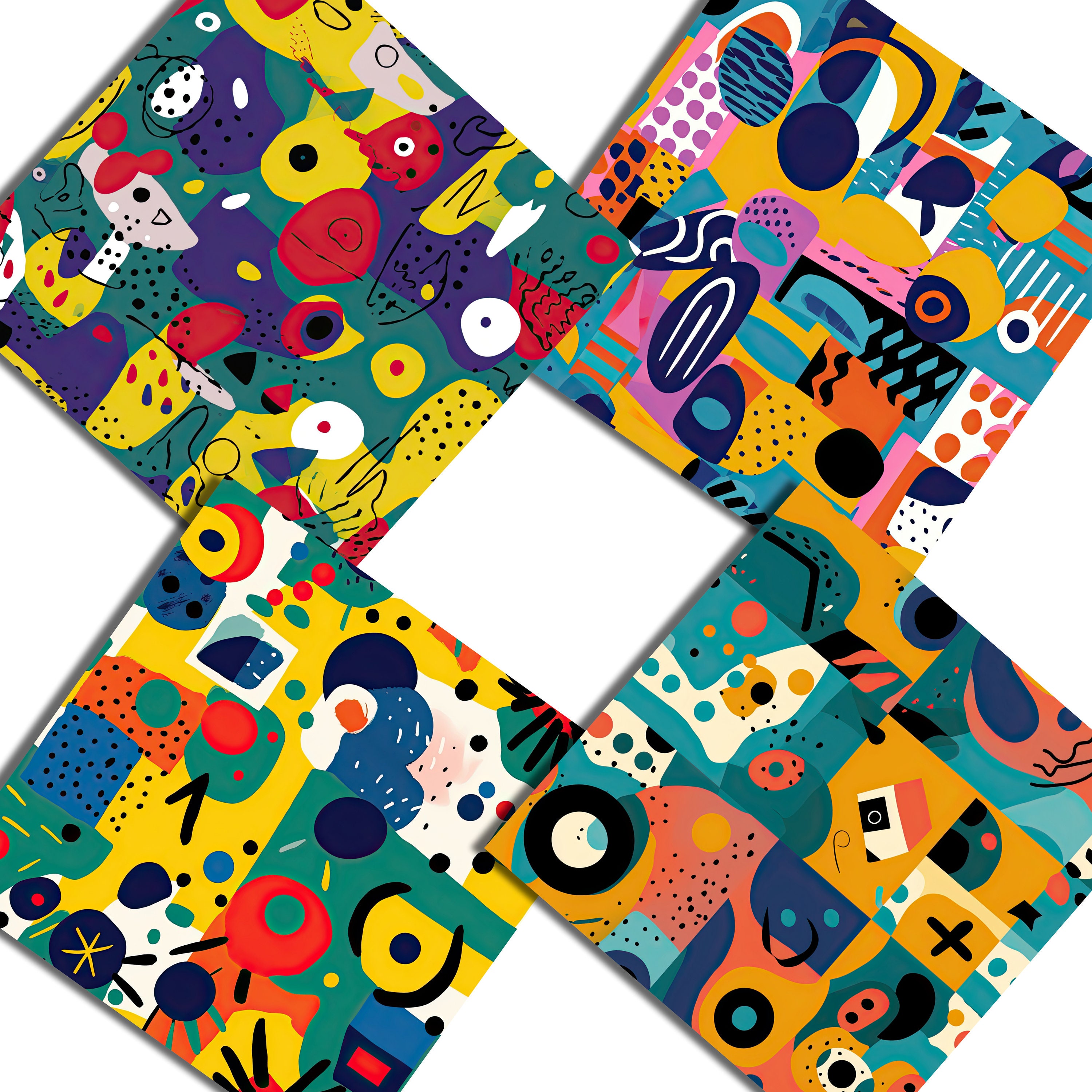 Jumble Joy Collection: Digital Printable Paper Pack With 10 Patterns ...