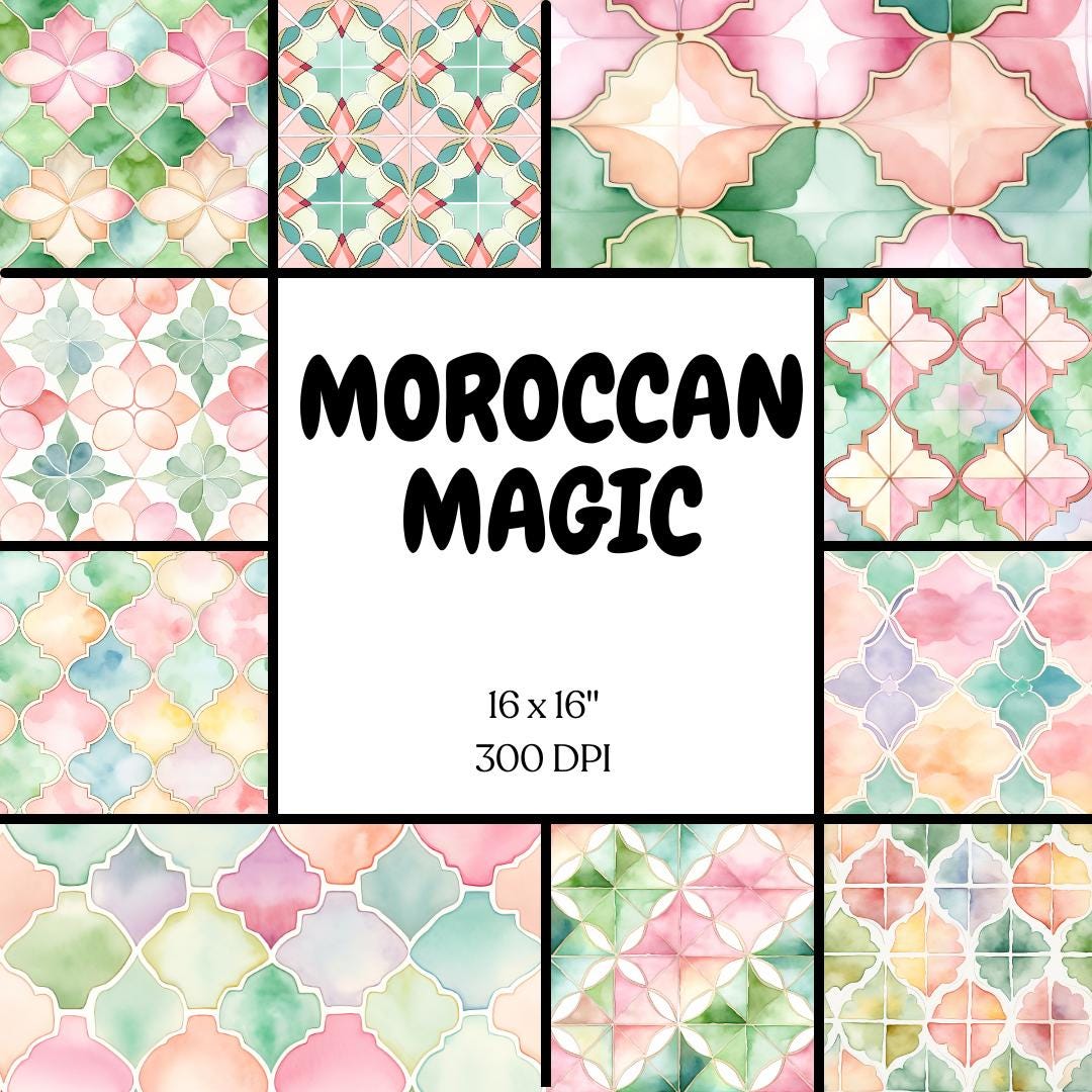 Moroccan Magic Seamless Digital Paper Pack - Etsy
