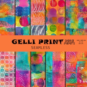 Joyful Jumble gelli print paper pack