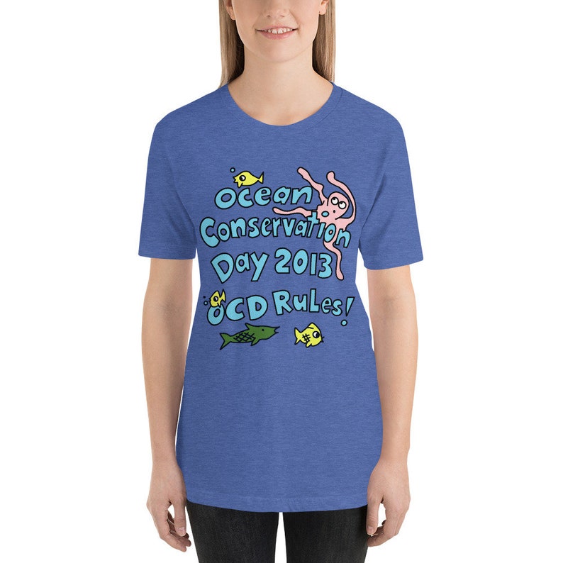 New Girl Ocean Conservation Day 2013 T-shirt- OCD Rules- Jessica Day