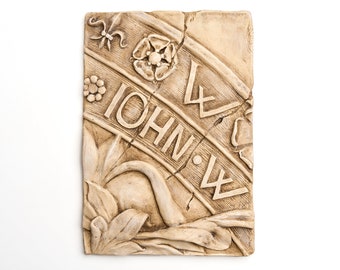 English Style Plaster Wall Sculpture: Ornate Relief Art (18,5х27cm)