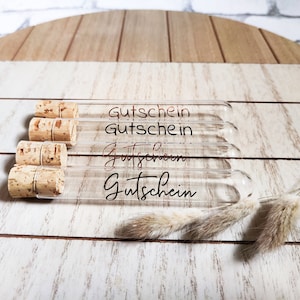 Test tube with cork - original packaging for vouchers - black