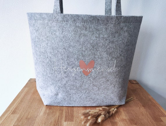 filztasche herzensmensch