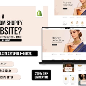Shopify Store Setup: Editable Theme, Canva Templates & Custom Design