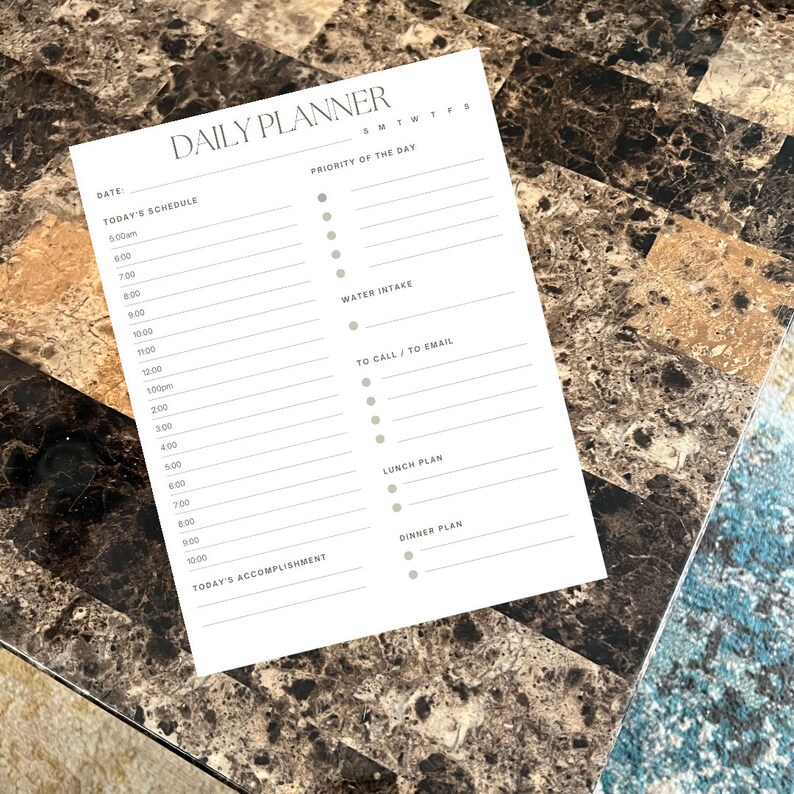 Printable Daily and Weekly Planner Bundle - Etsy