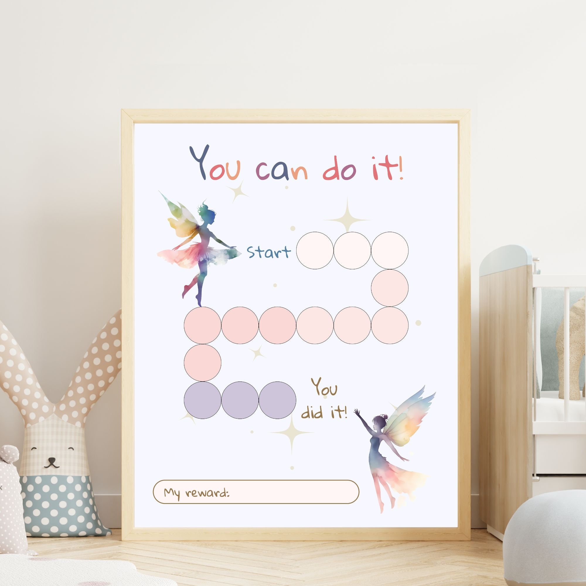 Fairy Reward Chart for Girls, Kids Routine Printable (digital Download ...