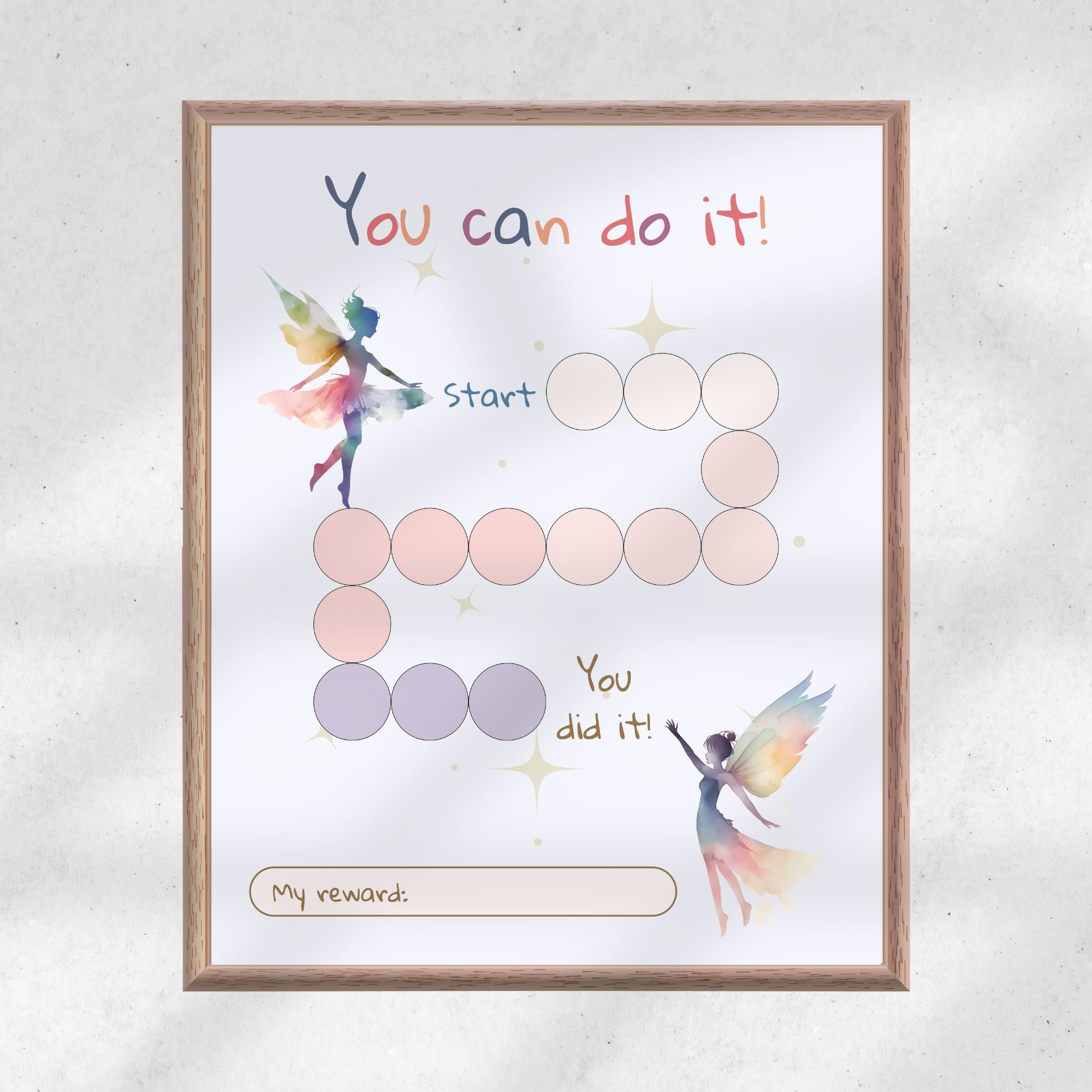 Fairy Reward Chart for Girls, Kids Routine Printable (digital Download ...