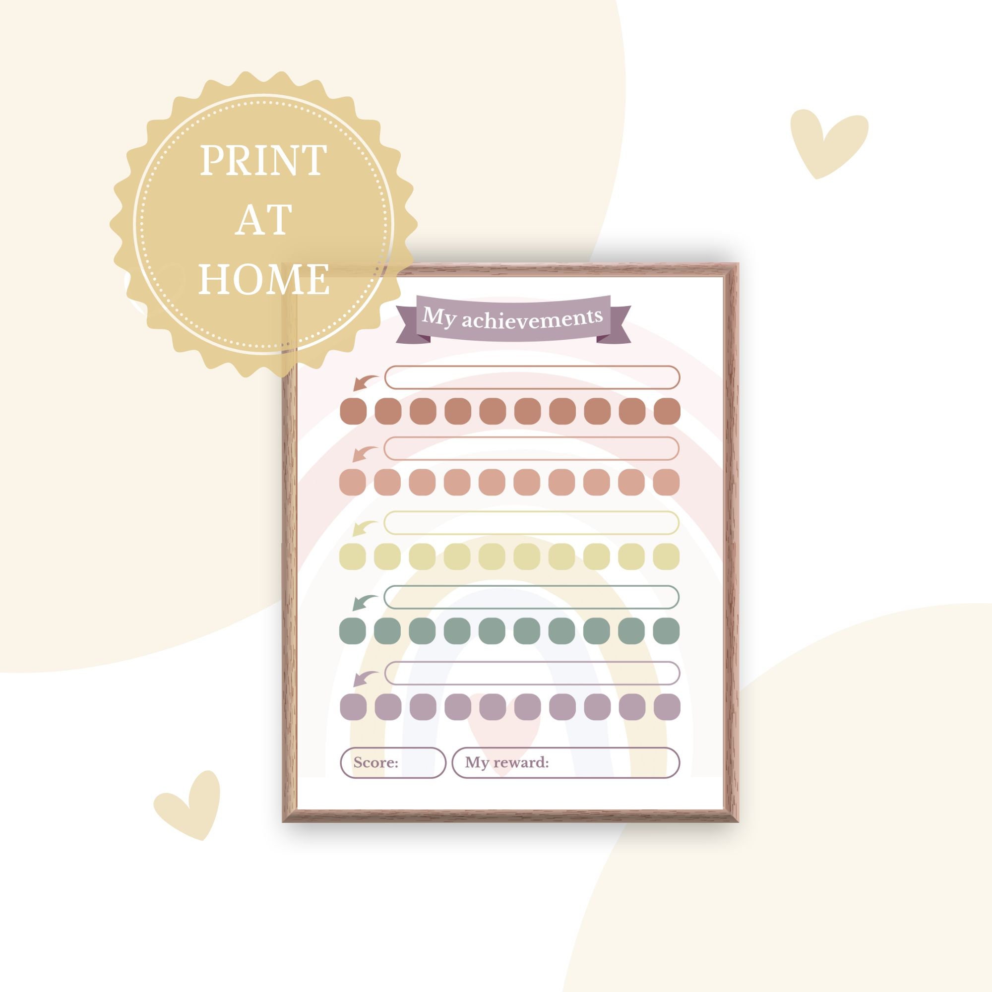Kids Reward Chart Reward Chart Toddlers Reward Chart Etsy