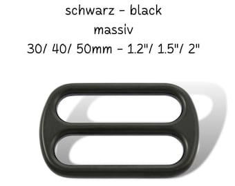 Schieber 30/ 40/ 50mm schwarz Gurtbandversteller, Durchzieher Regulator Zubehör für Hundehalsband DIY Taschenzubehör, Leiterschnalle