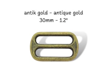 Cursore 30 mm regolatore fettuccia oro antico, regolatore pull-through, accessori per collare per cani accessori borsa fai da te, prezzi graduati 1/ 2/ 5/ 10 pezzi