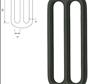 2" metal slider black adjuster, massive dog collar hardware, heavy triglide slider, strap glide matte black, bulk price available