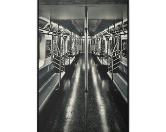 New York City Subway - Black & White Photography - Subway Art - Metro Art - Photo on Canvas