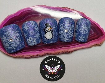 Winter Snowfall Set of 10 Press-on Nails