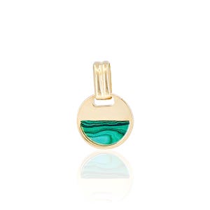 14K Gold Round Pendant