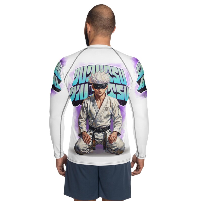 Anime Rash Guard: Satoru Gojo Jiu-jitsu Combat Sport Shirt, Gym Workout ...