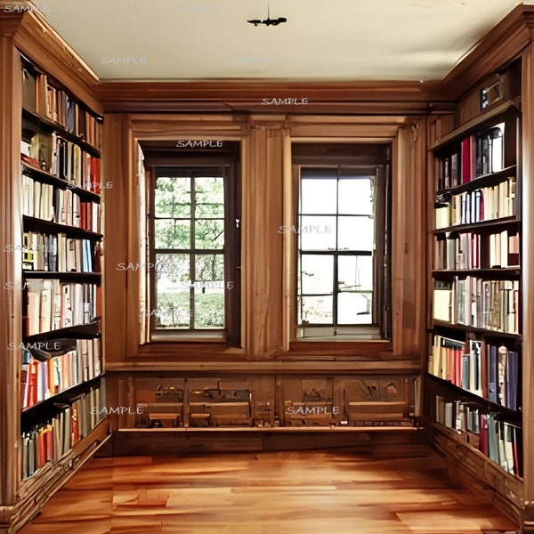 Microsoft Teams Background Bookshelf Etsy