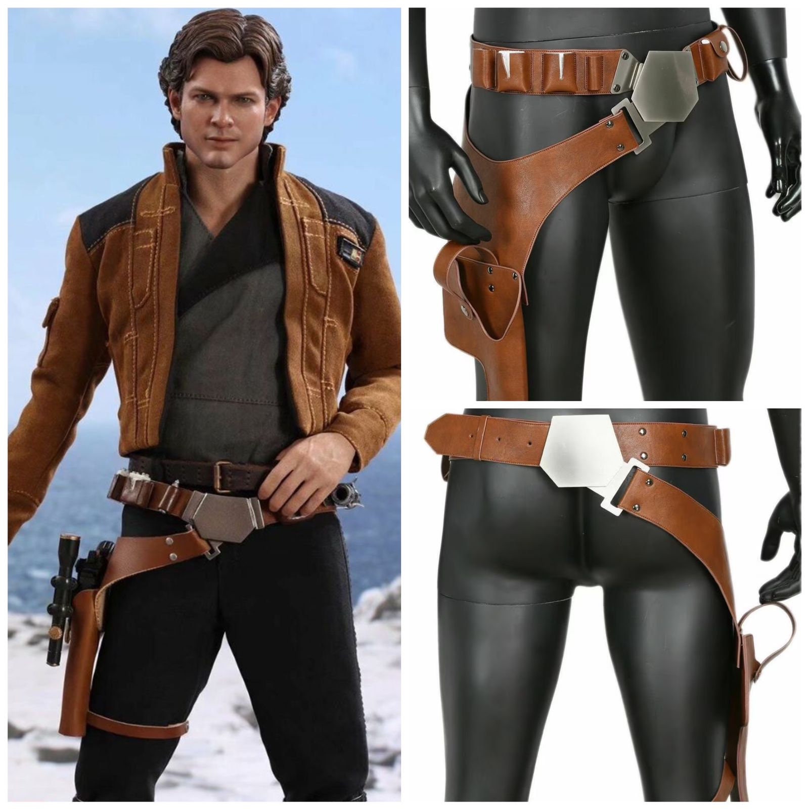 Han Solo Belt With Holster Cosplay Costume Leather Props Han Etsy UK