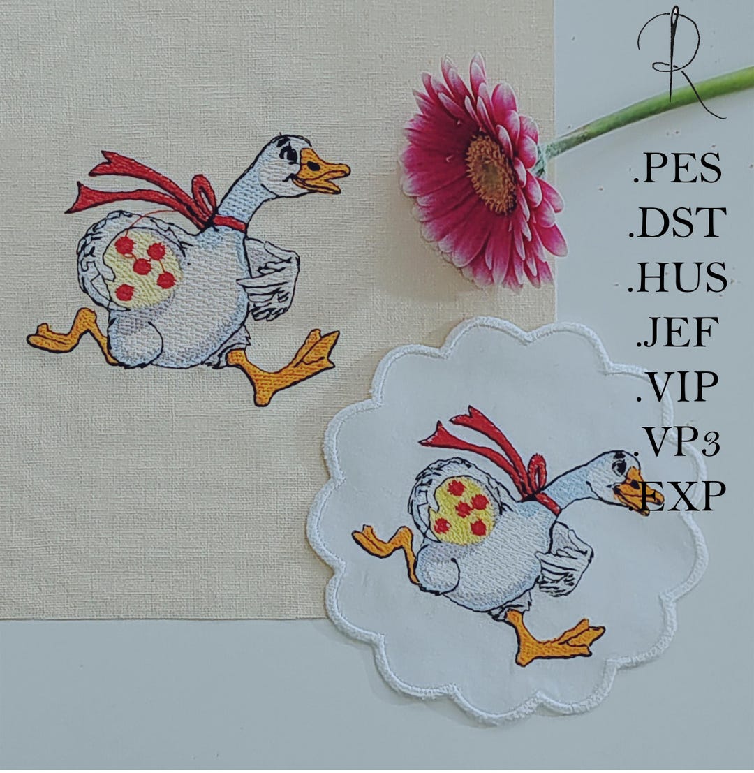 Goose,machine Embroidery, Tablecloth Pattern, Romantic Theme, Easter ...