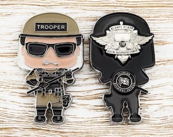 Florida Highway Patrol FHP Funko Pop Mini QRF State Trooper Challenge Coin