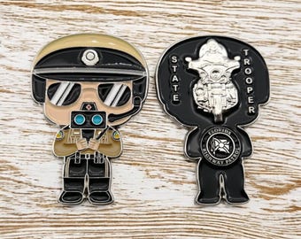 Florida Highway Patrol FHP Funko Pop Mini Motor State Trooper Challenge Coin Police Officer Child Motorcycle Traffic Cop Speed Laser Harley