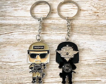 Florida Highway Patrol Quick Response Force Mini Trooper Keychain V1