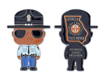 Georgia State Patrol Funko Pop Mini Trooper Challenge Coin (Version 2)