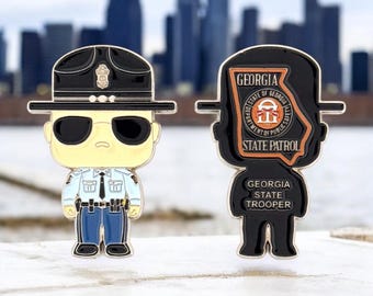 Georgia State Patrol Funko Pop Mini Trooper Challenge Coin (Version 1)