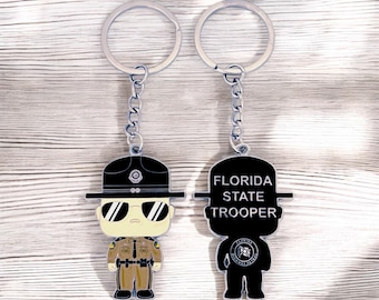 Florida Highway Patrol FHP Mini State Trooper Challenge Coin Keychain