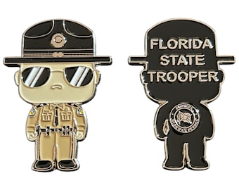 Florida Highway Patrol FHP Funko Pop Mini State Trooper Challenge Coin Police Officer Child