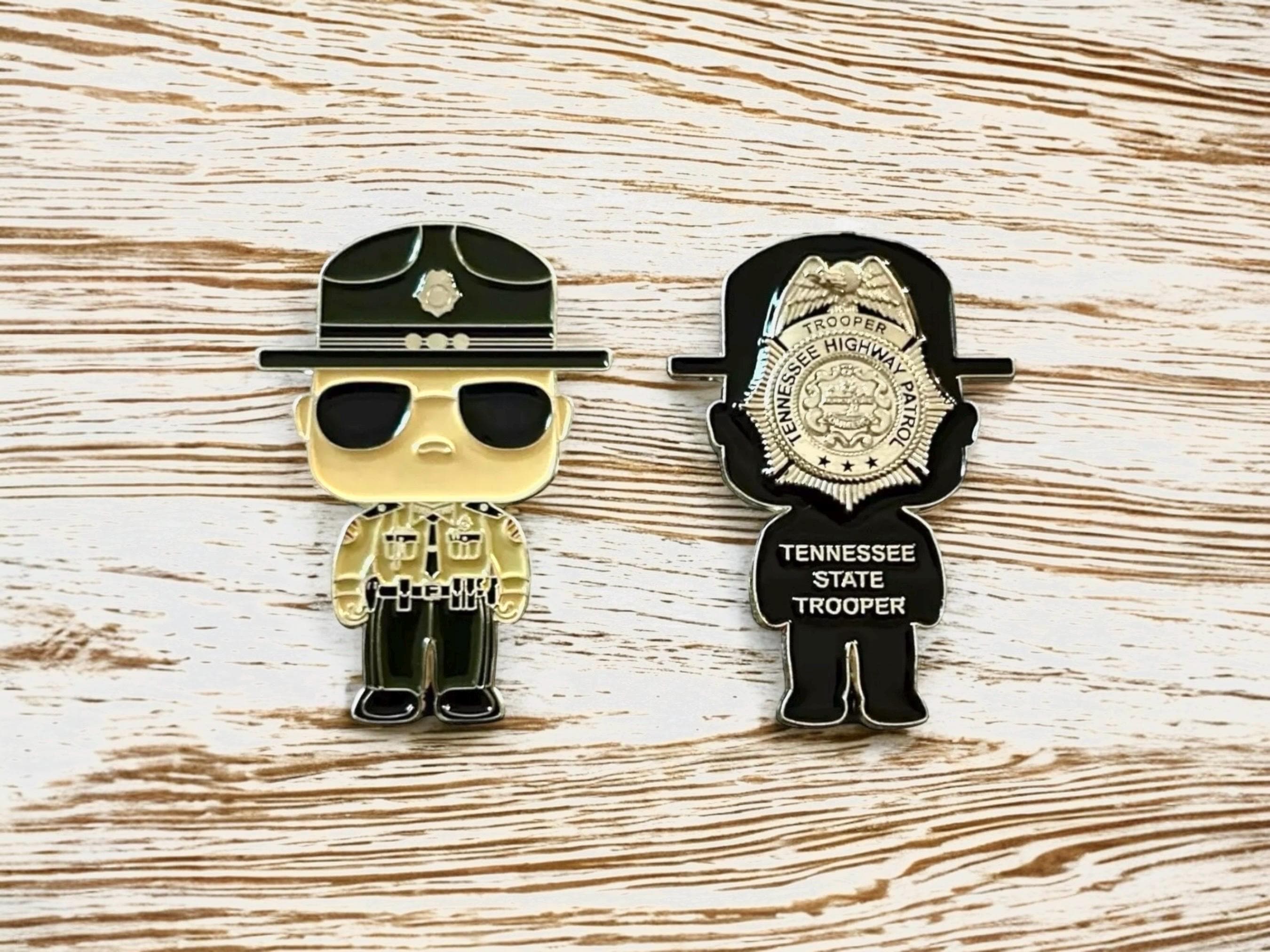 Tennessee Highway Patrol Funko Pop Mini State Trooper Challenge Coin Collectible Big Head THP V1