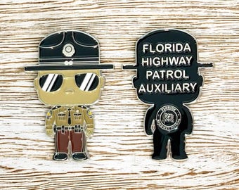 Florida Highway Patrol Auxiliary FHPA Funko Pop Mini Auxiliary Officer Challenge Coin Police Officer Child