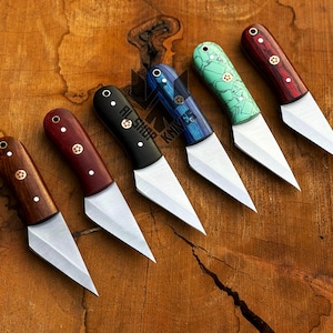 Handmade D2 Steel Kiridashi utility knife, Damascus steel hunting knife, camping knife, pocket knife , skinner knife, every day carry knives
