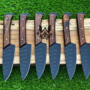 Steak Knife 6 Pcs Set - Best Gift- Damascus Steel Kitchen Knives Set with High Quality Steel Perfect Gift , Mothers day gift, Christmas Gift