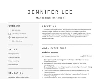 Resume + Job application Letter, Executive Resume Template, Professional CV Template - ATS Optimized, Modern Resume Template