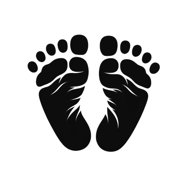 Empreinte de pas de bébé, pieds de bébé SVG Téléchargement instantané SVG, PNG, eps, jpg téléchargement numérique