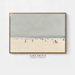 Muted Seascape Painting, Neutral Coastal Print, Vintage Oil Painting, Seascape Print, Landscape print, Landscape Wall Art, Downloadable A400