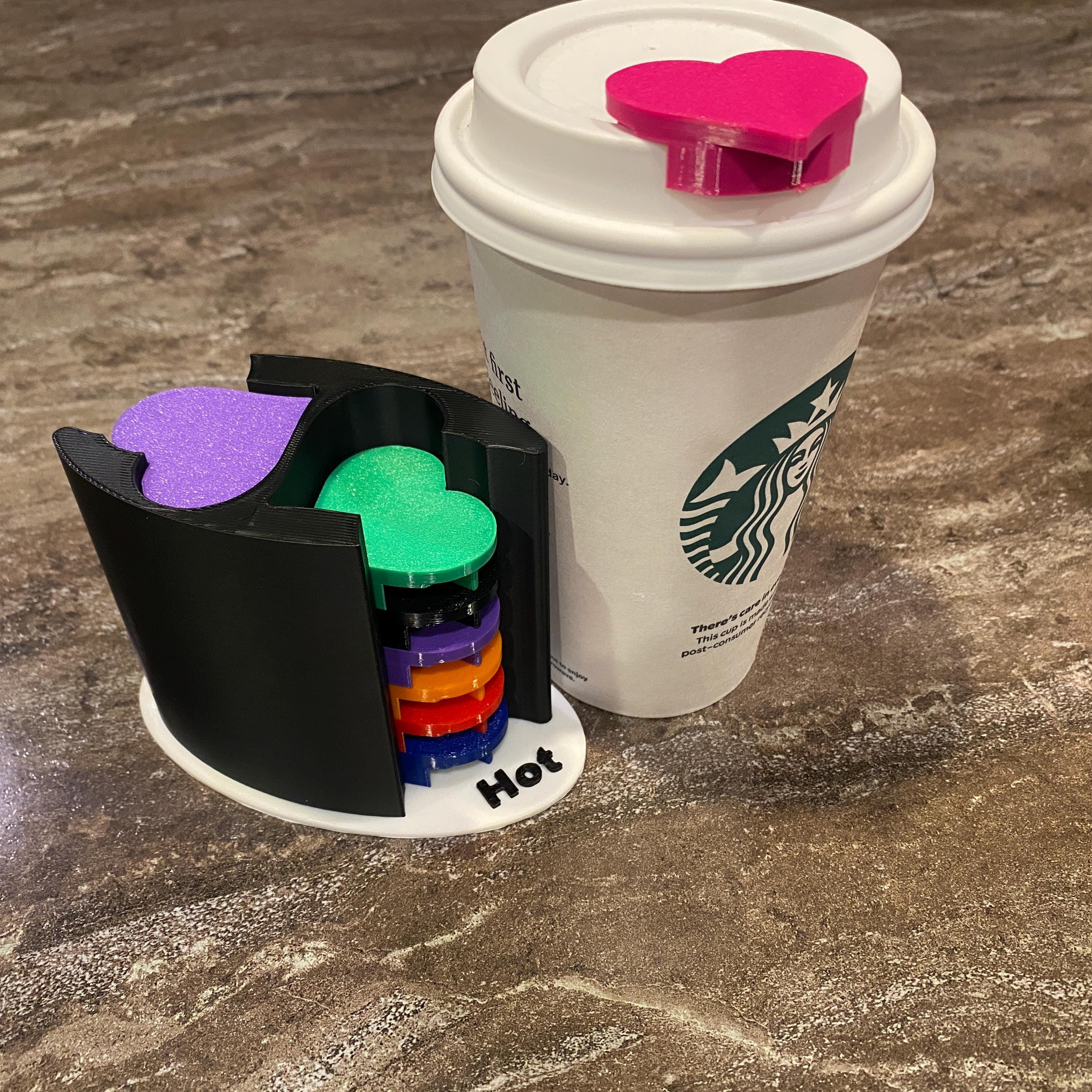 Starbucks Coffee Cup 14 Pack Stopper Set With Holder, Used on