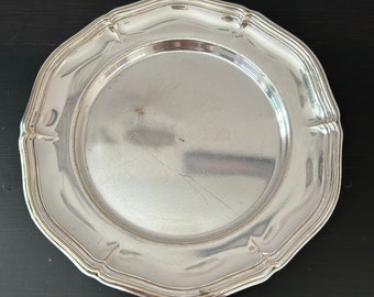 Assiette en argent fabriquée en Suède, plateau en argent, décoration scandinave des années 70, vaisselle ancienne, assiette à dessert, assiette à gâteau, vaisselle ancienne, parfum, plateau en argent