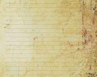 Printable writing paper, vintage lined paper, 10 different designs
