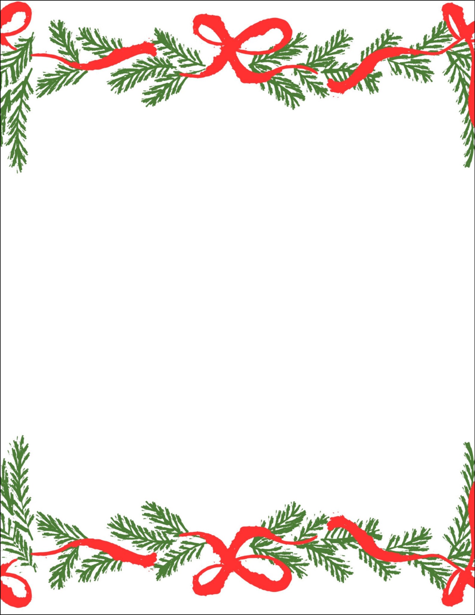 Christmas Writing Paper Printable 10 Sheets US Letter Size - Etsy