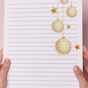 Christmas Writing Paper, Printable, 25 Diferent Designs, US Letter Size ...
