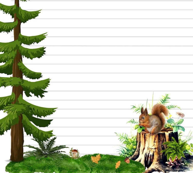 Printable Writing Paper, 5 Designs - Etsy